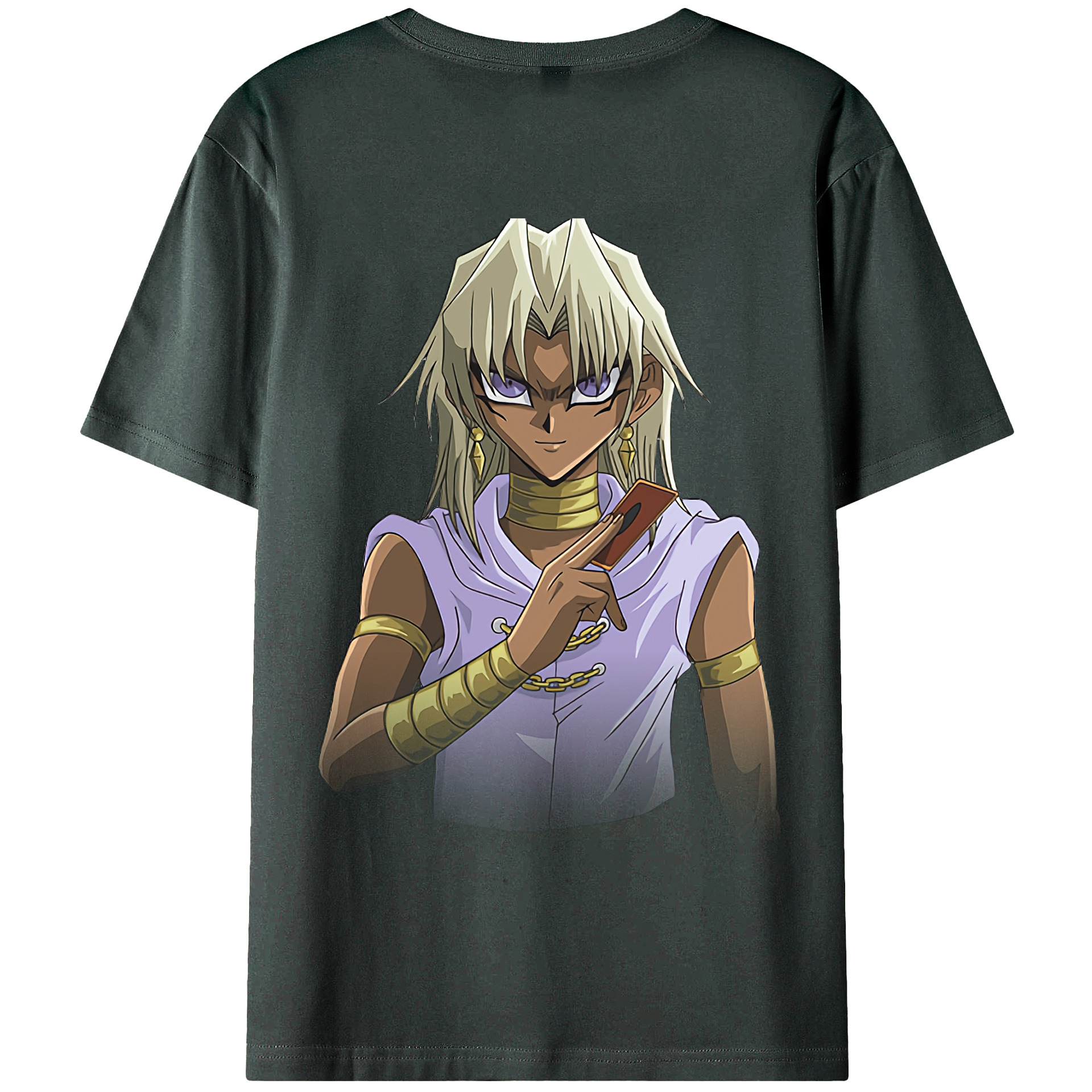 （画像用） 遊☆戯☆王 Yu-Gi-Oh! 綿100％ メンズ半袖Tシャツ（バックプリント） 通気性